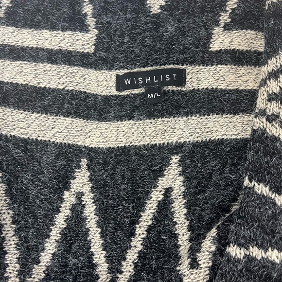 WISH LIST OPEN WATERFALL SWEATER size Large XL - Picture 4 of 6